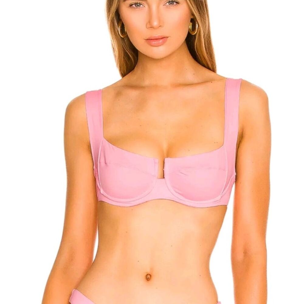 L*Space Camellia Bikini Top in Pink Size Small Underwired NWT